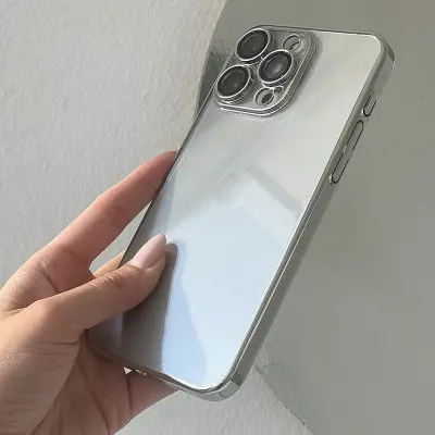Чехол накладка Glittershine iPhone 12 Pro Серебряний