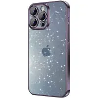 Чехол накладка Glittershine iPhone 14 Pro Max Фиолетовая