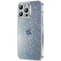 Чехол накладка Glittershine iPhone 15 Pro Max Серебряний