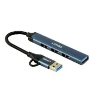 USB хаб LDNIO DS-64U USB та Type C, Сірий