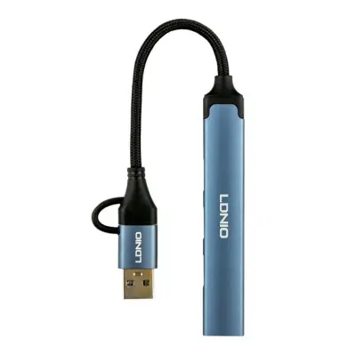 USB хаб LDNIO DS-64U USB и Type C, Серый