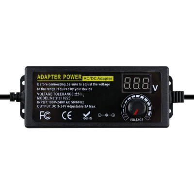 Универсальный сетевой адаптер 3-24V/3A/72W + 14 Tips