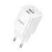 Мережевий зарядний пристрій Hoco C149A 1PD+1USB 30W White, Білий