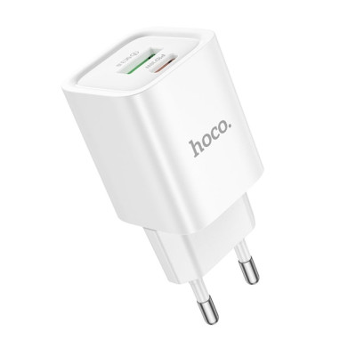 Сетевое зарядное устройство Hoco C149A 1PD+1USB 30W White, Белый