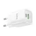 Мережевий зарядний пристрій Hoco C149A 1PD+1USB 30W White, Білий