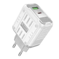 Сетевое зарядное устройство Hoco C136A PD 45W Type-C + USB, Белый