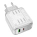 Сетевое зарядное устройство Hoco C136A PD 45W Type-C + USB, Белый