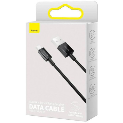 Кабель дата Baseus Superior MicroUSB 1м Чёрный