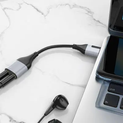 Адаптер Borofon BV19 2-port USB to 3.5mm External Sound Card Чорний