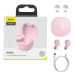 Безпровідні Bluetooth навушники BASEUS Encok True Wireless Earphones WM01 Pink, рожевий