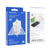 Мережевий зарядний пристрій Borofone USB BA59A QC3.0 White, Білий Мережевий зарядний пристрій Borofone USB BA59A QC3.0 White, Білий