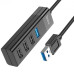 USB хаб Hoco HB25 4in1 Black, Черный