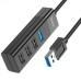 USB хаб Hoco HB25 4in1 Black, Чорний