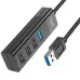 USB хаб Hoco HB25 4in1 USB Black, Чорний