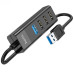 USB хаб Hoco HB25 4in1 Black, Черный