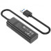 USB хаб Hoco HB25 4in1 Black, Черный