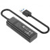 USB хаб Hoco HB25 4in1 Black, Чорний