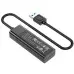 USB хаб Hoco HB25 4in1 USB Black, Чорний