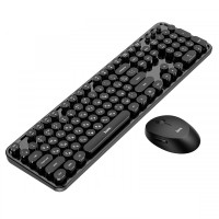 Клавиатура  + мышь беспроводная Hoco DI25 Black, Черная