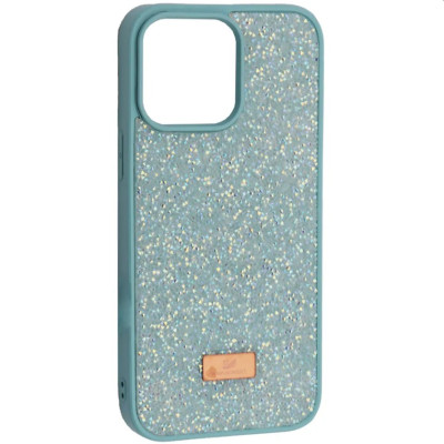 Чохол Накладка Swarovski Diamond iPhone 13 Синя