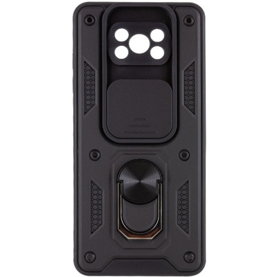 Чехол накладка Serge Ring Camshield Xiaomi Poco X3 Черная