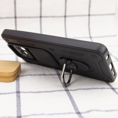 Чехол накладка Serge Ring Camshield Xiaomi Poco X3 Черная