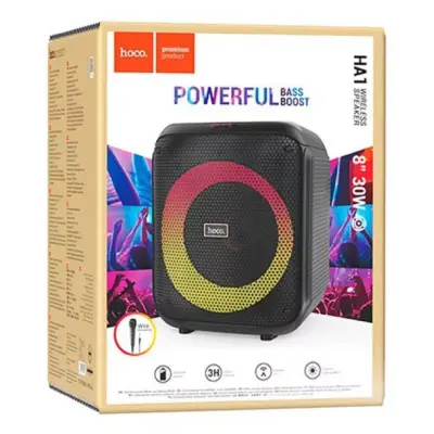 Колонка Bluetooth Hoco HA1 Black, Чёрный Колонка Bluetooth Hoco HA1 Black, Чёрный