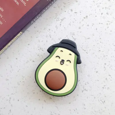 Тримач PopSocket 3D Авокадо Чорний (M)