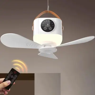 Портативний вентилятор D01 with LED 7200mAh білий Портативний вентилятор D01 with LED 7200mAh білий