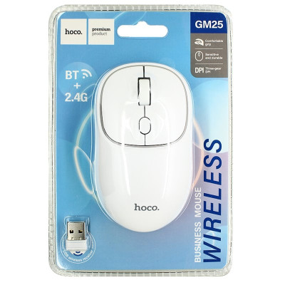 Бездротова миша BT Hoco GM25 White, Біла