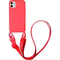 Чохол накладка Soft Silicone Crossbody iPhone 11 Червона