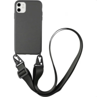 Чохол накладка Soft Silicone Crossbody iPhone 11 Чорна Чохол накладка Soft Silicone Crossbody iPhone 11 Чорна