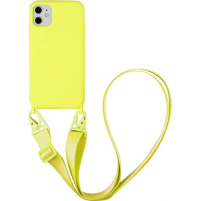 Накладка Soft Silicone Crossbody iPhone 11 Жовта (Flash)
