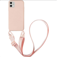 Чохол накладка Soft Silicone Crossbody iPhone 11 Рожевий Пісок Чохол накладка Soft Silicone Crossbody iPhone 11 Рожевий Пісок