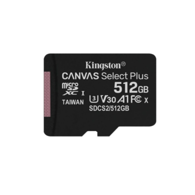 Карта памяти Micro SD 512Gb Kingston Canvas (UHS-1) (R-100Mb/s)