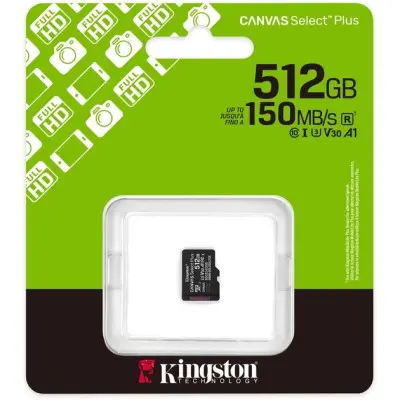 Карта пам\'яті Micro SD 512Gb Kingston Canvas (UHS-1) (R-100Mb/s)