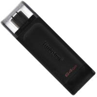 Флеш память USB 64Gb Kingston Flash DT70 Type-C Black Флеш память USB 64Gb Kingston Flash DT70 Type-C Black