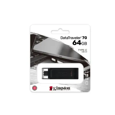 Флеш пам\'ять USB 64Gb Kingston Flash DT70 Type-C Black Флеш пам\'ять USB 64Gb Kingston Flash DT70 Type-C Black