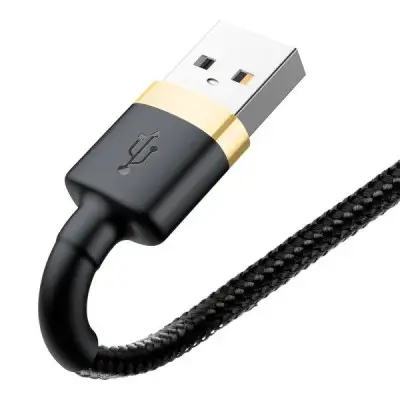 Кабель Baseus Cafule Lightning 1м Чорно-золотий Кабель Baseus Cafule Lightning 1м Чорно-золотий