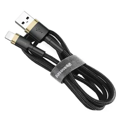 Кабель Baseus Cafule Lightning 1м Чорно-золотий Кабель Baseus Cafule Lightning 1м Чорно-золотий