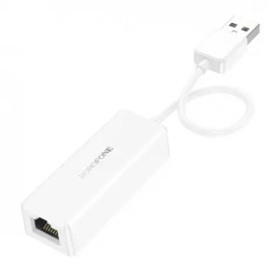 Кабель BOROFONE DH7 Ricco USB-A ethernet adapter Білий Кабель BOROFONE DH7 Ricco USB-A ethernet adapter Білий