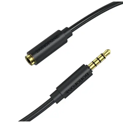 Кабель AUX Borofone BL12 2м Чорний Кабель AUX Borofone BL12 2м Чорний