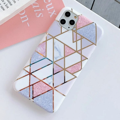 Чехол накладка Mosaic iPhone 11 Pro Max Розовая