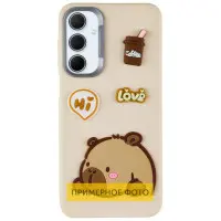 Чохол накладка Leather Toys Xiaomi Redmi 12C Capybara Пісок