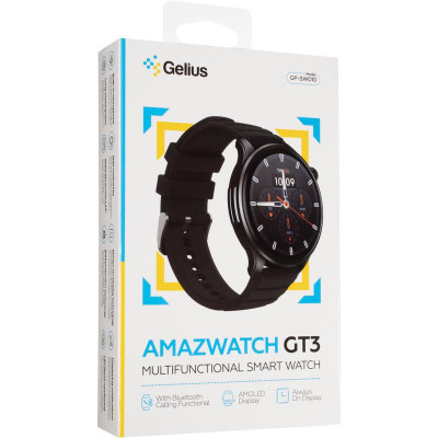 Смарт часы Gelius Amazwatch GT3 GP-SW010 ( Incredible series) Black, Чёрный