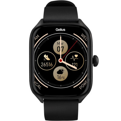 Смарт часы Gelius GP-SW012 ( Amazwatch GTS) Black, Чёрный