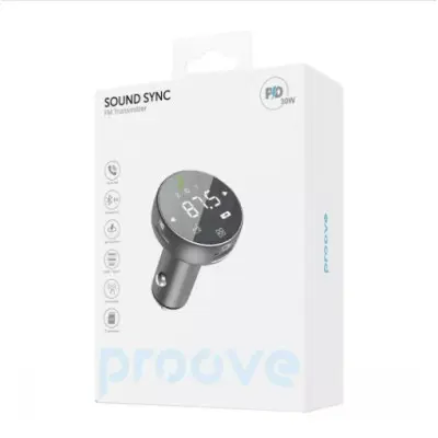 FM модулятор Proove FM Launcher Sound Sync 30W Black, Чёрный FM модулятор Proove FM Launcher Sound Sync 30W Black, Чёрный