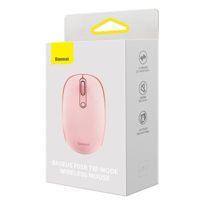 Бездротова миша BT Baseus F01B Baby Pink, Рожева