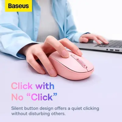 Беспроводная мышь BT Baseus F01B Baby Pink, Розовая