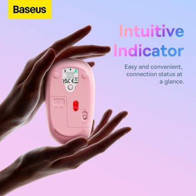 Бездротова миша BT Baseus F01B Baby Pink, Рожева